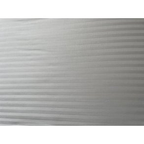 Dess.1500 Hvid stribet bomuds satin sengest 
