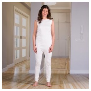 Dess.2031 Heldragt med lynls i ryg. Lange ben, til bde damer og herrer. Hvid eller bl