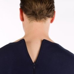 Dess.2031 Heldragt med lynls i ryg. Lange ben, til bde damer og herrer. Hvid eller bl