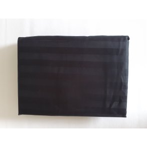 Dess.1600 Satin sengest sort stribet 