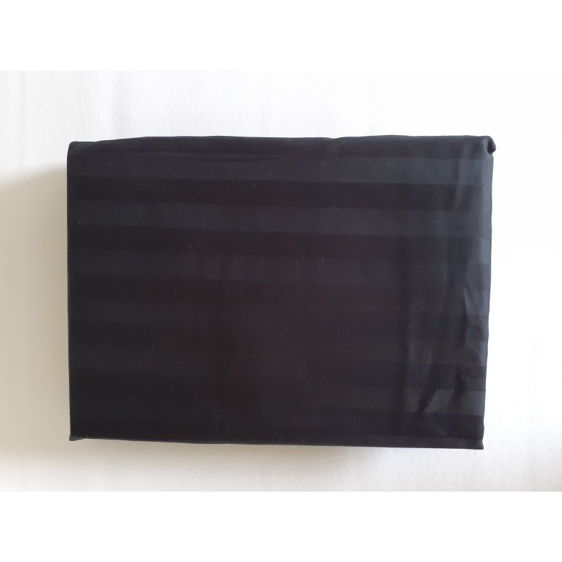 Dess.1600 Satin sengest sort stribet "Tilbud"