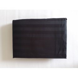 Dess.1600 Satin sengest sort stribet "Tilbud"