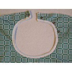 Dess.4580/G Spisestykke Gr�n med hvidt m�nster, str. 45x80 cm